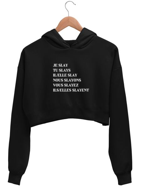 Slay Code Crop Hoodie