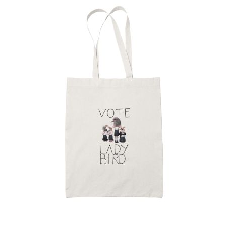 Vote Lady Bird White Tote Bag