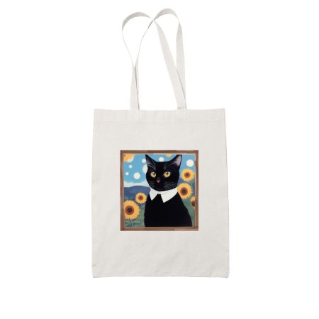 Van Gogh cat White Tote Bag