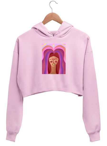 A Woman in Love Crop Hoodie