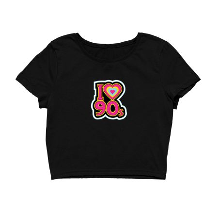 90s PRINT Crop Top