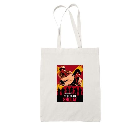 Red Dead Sholay White Tote Bag