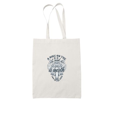 BIKE PRINT White Tote Bag