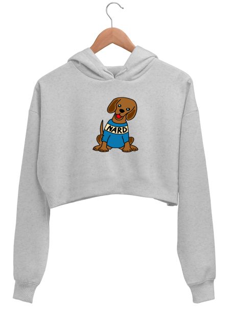 The office-Nard dog Crop Hoodie