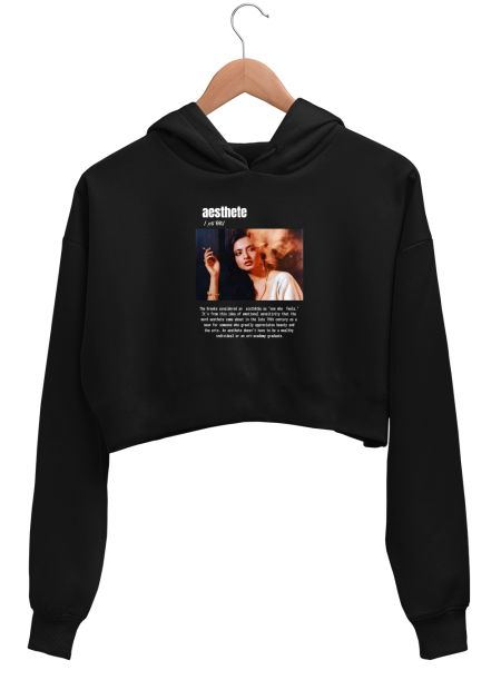 aesthete-Rekha-bollywood Crop Hoodie