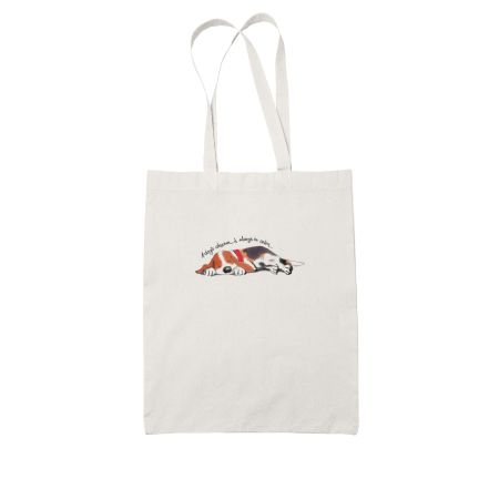 A DOG'S DREAM White Tote Bag