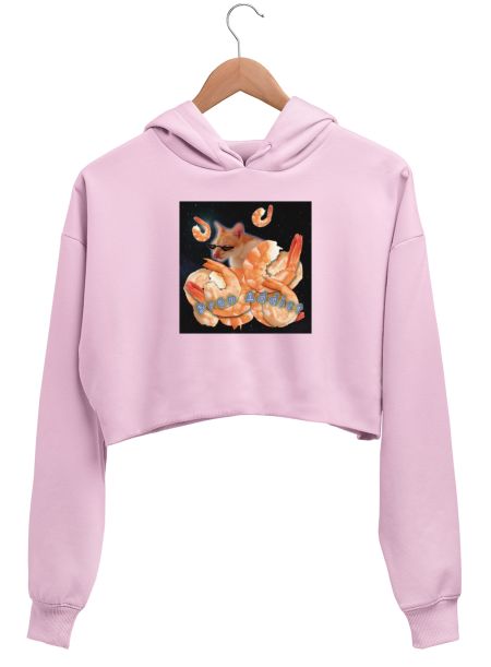 Prawn Cat Crop Hoodie