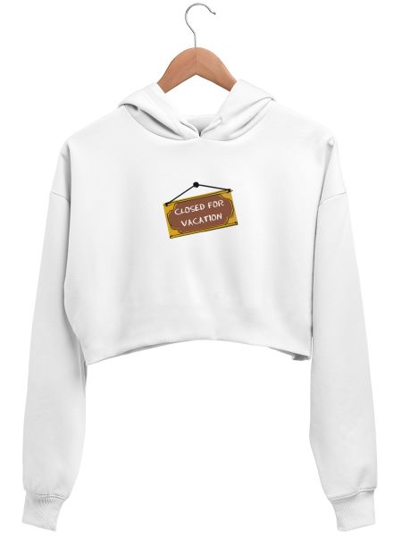 Closed for Vacation Crop Hoodie