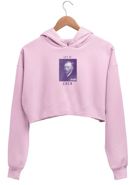 let it gogh Crop Hoodie