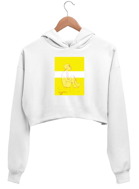 cut my hair Crop Hoodie