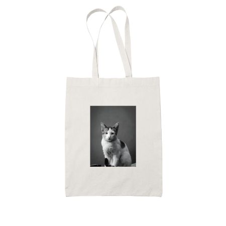 cat White Tote Bag