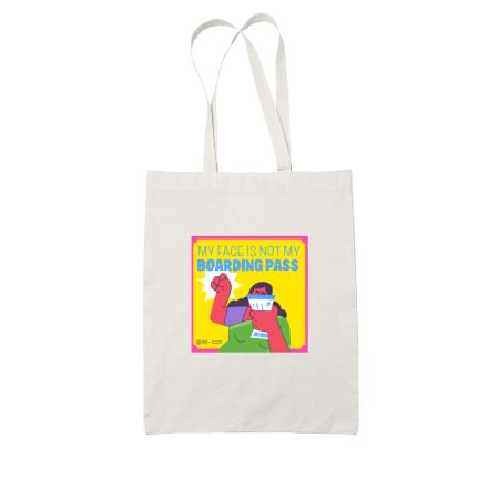 My Face is Not Boarding Pass Tote Bag Frankly Wearing