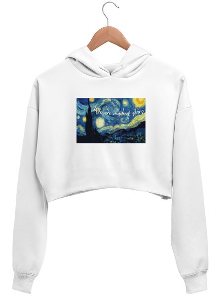 Starry Night - Made of Stars Crop Hoodie