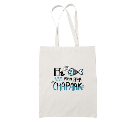 Machli Chapaak Meme White Tote Bag