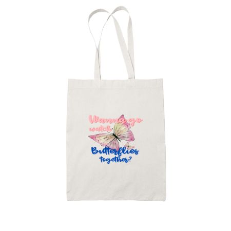 Butterfly Watcher White Tote Bag