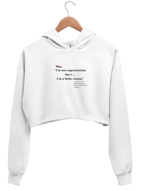 the office tee Crop Hoodie