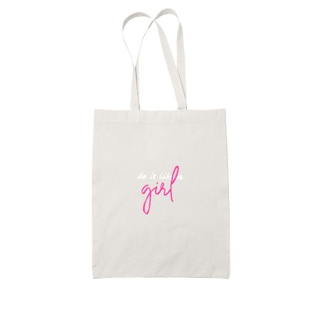 like a girl. White Tote Bag