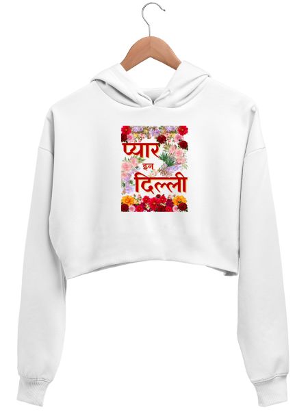 Love in Delhi Crop Hoodie