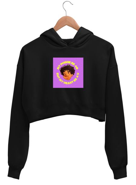 My heart is 4U Crop Hoodie