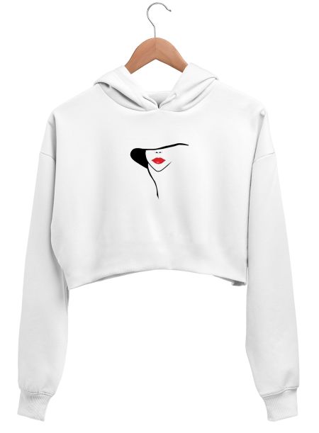 Bold Woman Crop Hoodie