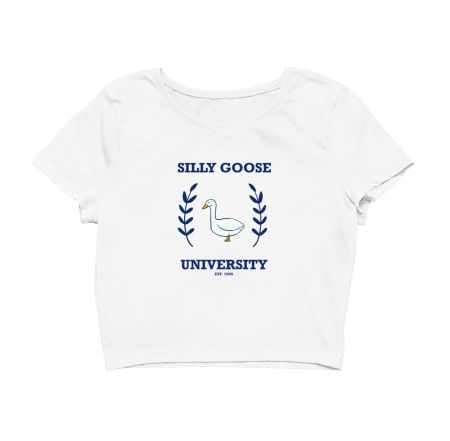 Silly goose university  Crop Top