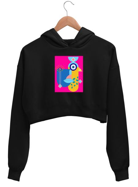 Abstract Face Crop Hoodie