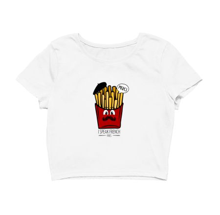 I Speak French Fries Crop Top
