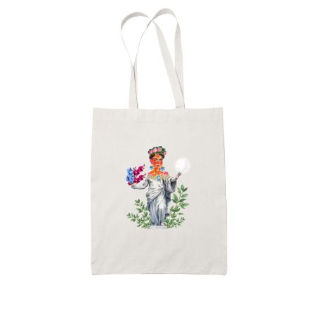 FRIDA ON A PEDESTAL White Tote Bag