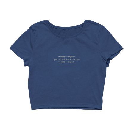 Book merch (put my book down) Crop Top