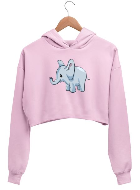 Baby elephant  Crop Hoodie