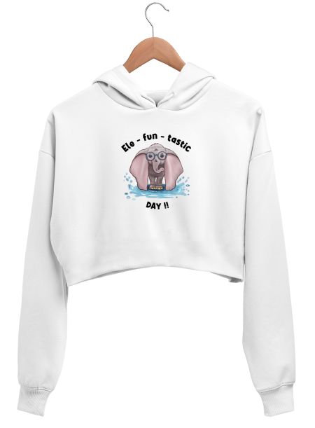 Ele-fun-tastic Crop Hoodie