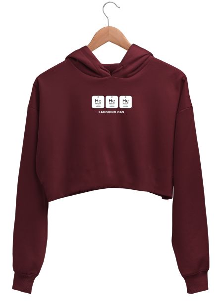 Hehehe Crop Hoodie