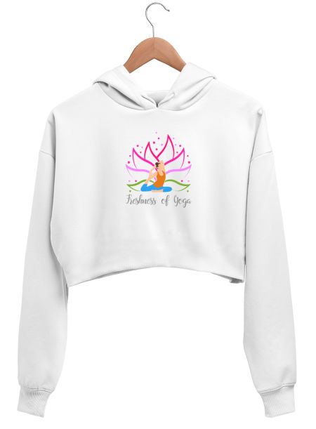 Lotus Yoga Crop Hoodie