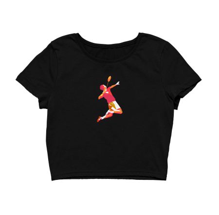 BADMINTON PLAYER ART Crop Top