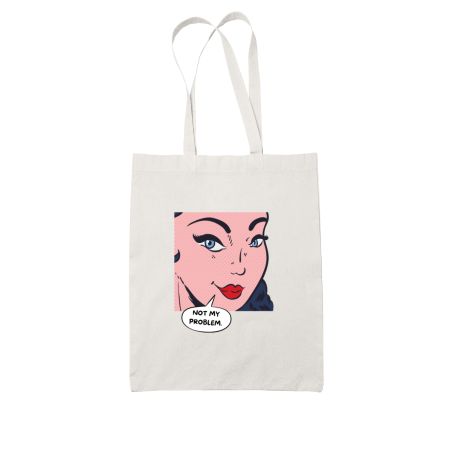 Not-my-problem-Bollywood-Queen White Tote Bag