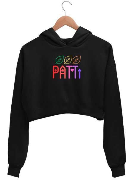 3 patti Crop Hoodie