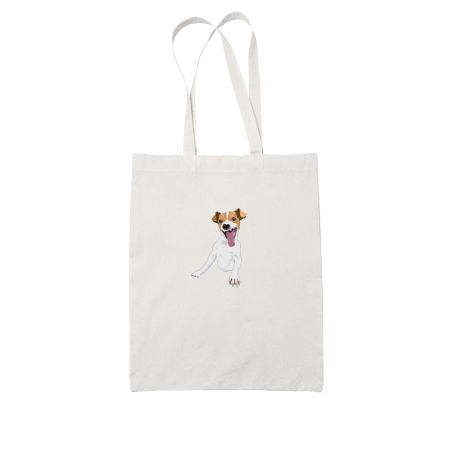 LAUGHING DOG MEME White Tote Bag