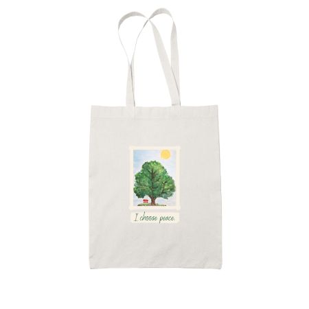 I Choose Peace White Tote Bag