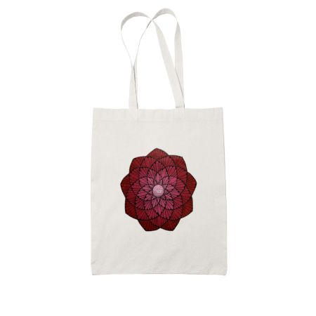 mandala red White Tote Bag