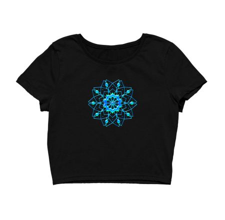 Mandala Ice Design Crop Top