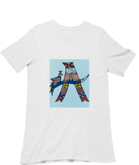 Madhubani calligraphy letter A Regular T-Shirt