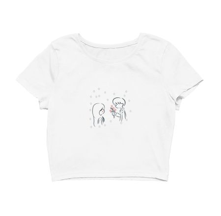 Couple Goals giving flowers Crop Top