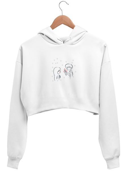Couple Goals giving flowers Crop Hoodie