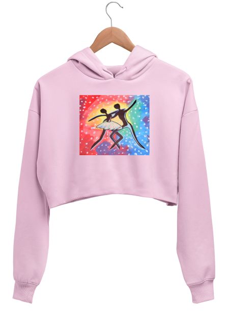 Celestial Lovers Dance Crop Hoodie