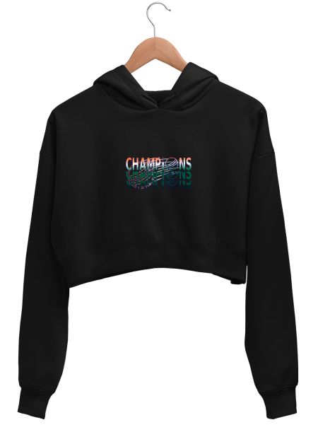 T20 World Champions- Tricolour Crop Hoodie