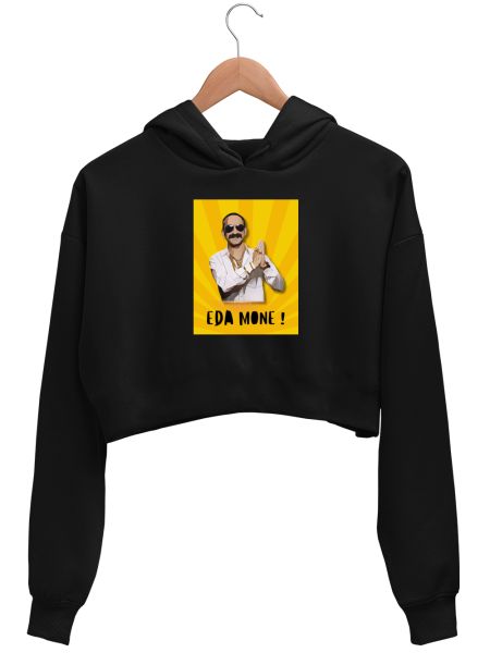 Aavesham Eda mone yellow Crop Hoodie