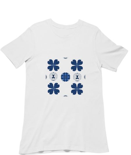 Blue design Mandala art Regular T-Shirt