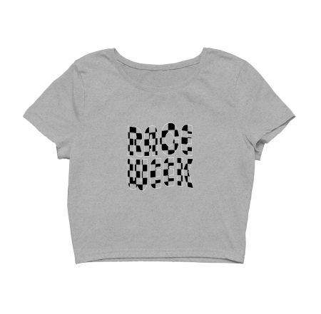 Race week - checkered flag Crop Top
