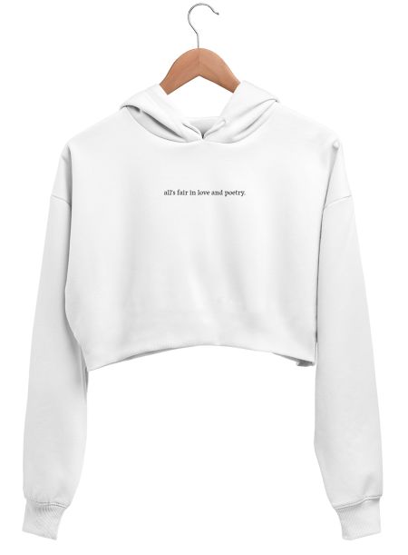 Love and poetry  Crop Hoodie