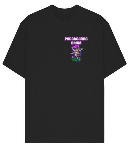 Shiva psychedelic Oversized T-Shirt (Front & Back Print) - Frankly
